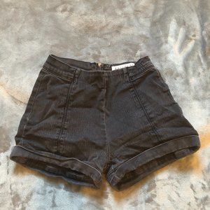 High waisted jean shorts